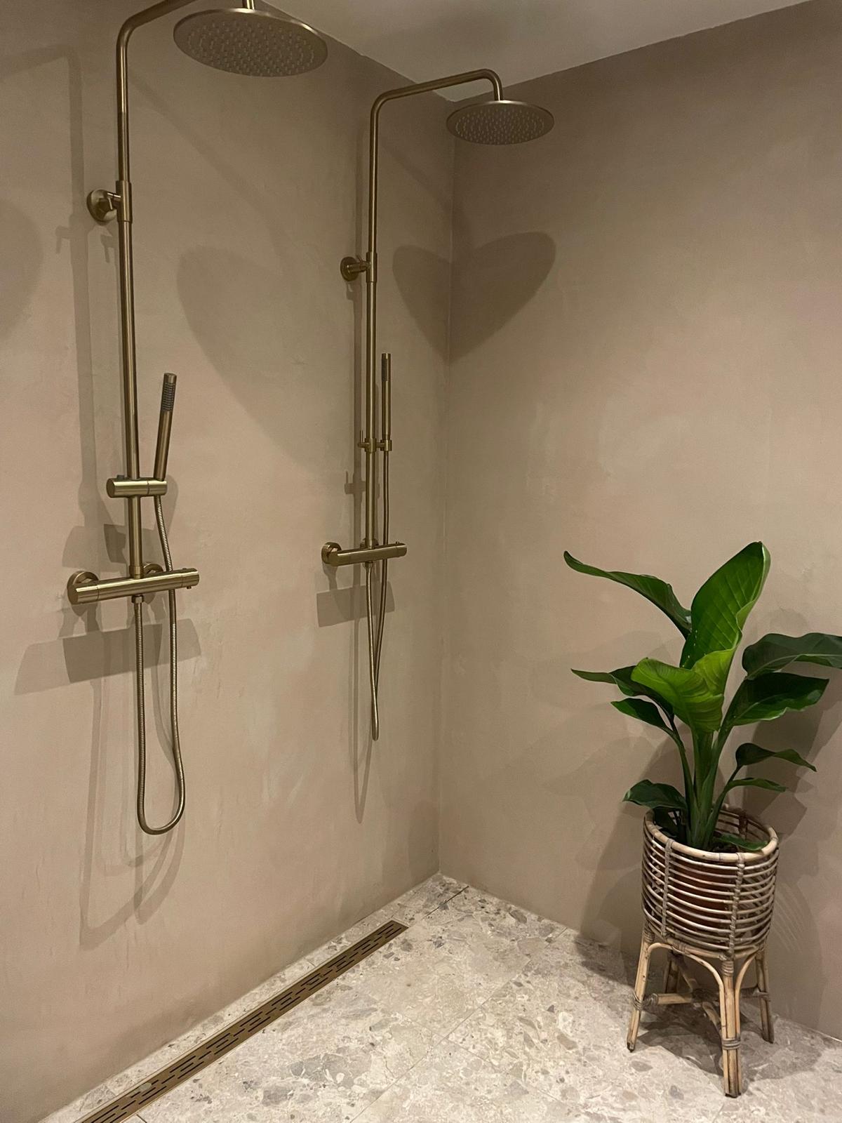 Japandi Lounge living room with fireplace and seating