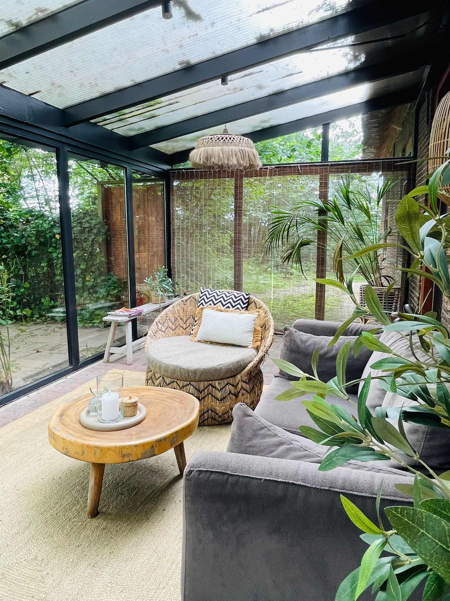 Light-filled conservatory at Japandi Lounge
